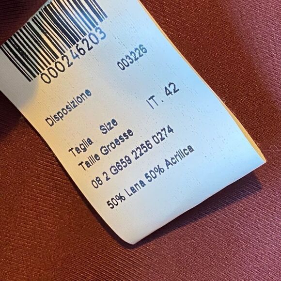 Vintage PIAZZA SEMPIONE Wool Orang Print Jacket Size IT 42 New 0203 - Picture 10 of 11